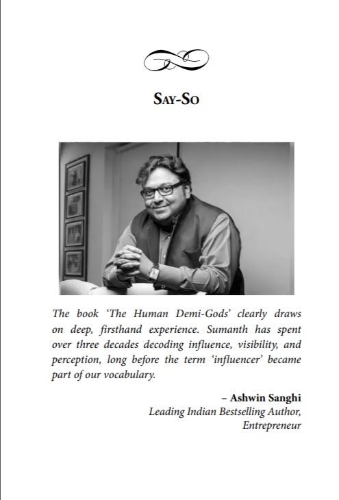 The Human Demi-Gods — Say-So by Ashwin Sanghi